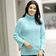 Basics - Pullover in Strukturmix, in Größe L(44/46) bis XXL(52/54), in Farbe EISBLAU MELIERT – Farbe EISBLAU MELIERT – Ansicht 2