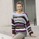 Langarm - Pullover in Garnmix – Farbe GRAU-LILA-MULTICOLOR – Ansicht 1 Langarm - Pullover in Garnmix, in Größe L(44/46) bis XS(32/34), in Farbe GRAU-LILA-MULTICOLOR – Farbe GRAU-LILA-MULTICOLOR – Ansicht 1