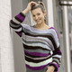 Langarm - Pullover in Garnmix – Farbe GRAU-LILA-MULTICOLOR – Ansicht 2 Langarm - Pullover in Garnmix, in Größe L(44/46) bis XS(32/34), in Farbe GRAU-LILA-MULTICOLOR – Farbe GRAU-LILA-MULTICOLOR – Ansicht 2