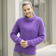 Basics - Pullover aus Bouclé mit Alpaka , in Größe L(44/46) bis XL(48/50), in Farbe LILA – Farbe LILA – Ansicht 1