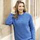 Basics - Pullover in Strukturmix – Farbe AZURBLAU – Ansicht 1 Basics - Pullover in Strukturmix, in Größe 036 bis 050, in Farbe AZURBLAU – Farbe AZURBLAU – Ansicht 1