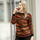 Langarm - Pullover in aufwendigem Dessin – Farbe SCHWARZ-ORANGE-MULTICOLOR – Ansicht 2 Langarm - Pullover in aufwendigem Dessin, in Größe L(44/46) bis XXL(52/54), in Farbe SCHWARZ-ORANGE-MULTICOLOR – Farbe SCHWARZ-ORANGE-MULTICOLOR – Ansicht 2