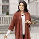 Basics - Strickjacke in Longform, in Größe L(44/46) bis XXL(52/54), in Farbe TERRA MELIERT – Farbe TERRA MELIERT – Ansicht 1