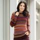 Langarm - Pullover mit Schurwolle – Farbe ORANGE-BEERE-MULTICOLOR – Ansicht 2 Langarm - Pullover mit Schurwolle, in Größe L(44/46) bis XS(32/34), in Farbe ORANGE-BEERE-MULTICOLOR – Farbe ORANGE-BEERE-MULTICOLOR – Ansicht 2