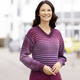 Langarm - Pullover mit Farbverlauf, in Größe L(44/46) bis XXL(52/54), in Farbe BEERE-LILA-MULTICOLOR – Farbe BEERE-LILA-MULTICOLOR – Ansicht 1