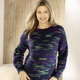 Langarm - Pullover aus Effektgarn, in Größe L(44/46) bis XXL(52/54), in Farbe MARINE-BEERE-MULTICOLOR – Farbe MARINE-BEERE-MULTICOLOR – Ansicht 1