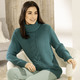 Basics - Pullover in Reiskornstrick, in Größe L(44/46) bis XXL(52/54), in Farbe PETROL – Farbe PETROL – Ansicht 3
