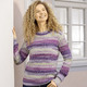 Langarm - Pullover in hochwertigem Farbverlauf, in Größe L(44/46) bis XS(32/34), in Farbe LILA-MULTICOLOR – Farbe LILA-MULTICOLOR – Ansicht 2