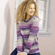 Langarm - Pullover in hochwertigem Farbverlauf, in Größe L(44/46) bis XS(32/34), in Farbe LILA-MULTICOLOR – Farbe LILA-MULTICOLOR – Ansicht 1