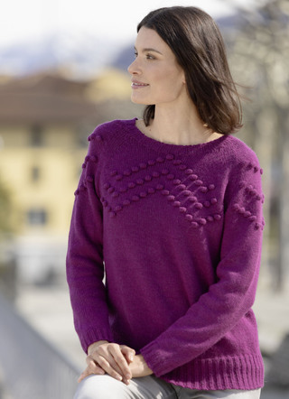 Pullover mit Cloqué-Dessin