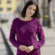Basics - Pullover mit Cloqué-Dessin – Farbe BEERE – Ansicht 2 Basics - Pullover mit Cloqué-Dessin, in Größe 036 bis 050, in Farbe BEERE – Farbe BEERE – Ansicht 2