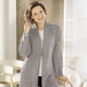 Basics - Long-Strickjacke mit Zopfmuster – Farbe GRAU MELIERT – Ansicht 1 Basics - Long-Strickjacke mit Zopfmuster, in Größe L(44/46) bis XS(32/34), in Farbe GRAU MELIERT – Farbe GRAU MELIERT – Ansicht 1