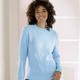Basics - Pullover mit nachhaltig recycelter Baumwolle – Farbe HELLBLAU Basics - Pullover mit nachhaltig recycelter Baumwolle, in Größe 036 bis 050, in Farbe HIMBEERE