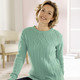 Basics - Pullover in Strukturmix, in Größe 038 bis 054, in Farbe MINT – Farbe MINT – Ansicht 2