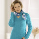Basics - Pullover in Strukturmix – Farbe TÜRKIS – Ansicht 3 Basics - Pullover in Strukturmix, in Größe 038 bis 054, in Farbe TÜRKIS – Farbe TÜRKIS – Ansicht 3