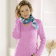 Basics - Pullover in Strukturmix – Farbe ROSÉ Basics - Pullover in Strukturmix, in Größe 038 bis 054, in Farbe TÜRKIS