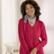 Basics - Pullover mit Zopfmuster – Farbe ROT Basics - Pullover mit Zopfmuster, in Größe 036 bis 052, in Farbe ROT