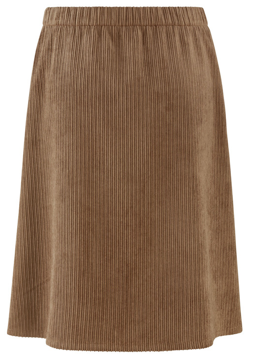 Uni - Leicht ausgestellter Rock, in Größe 034 bis 052, in Farbe COGNAC Ansicht 3