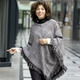 - Poncho in weicher Kuschelqualität, in Größe 1(36-40) bis 3(48-50), in Farbe SCHWARZ-WEISS – Farbe SCHWARZ-WEISS – Ansicht 2