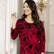 3/4-Arm - Pullover mit dezenter Plättchenzier, in Größe L(44/46) bis XXL(52/54), in Farbe ROT-SCHWARZ – Farbe ROT-SCHWARZ – Ansicht 2