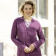 Basics - Strickjacke mit dekorativer Struktur, in Größe 038 bis 054, in Farbe MAUVE – Farbe MAUVE – Ansicht 4
