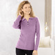 Basics - Pullover aus Bouclégarn – Farbe FLIEDER MELIERT Basics - Pullover aus Bouclégarn, in Größe 036 bis 052, in Farbe ZYKLAM MELIERT