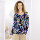 Langarm - Pullover in Feinstrick, in Größe L(44/46) bis XXL(52/54), in Farbe SCHWARZ-BLAU-MULTICOLOR – Farbe SCHWARZ-BLAU-MULTICOLOR – Ansicht 2