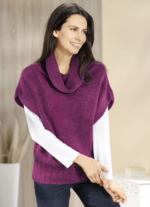 Basics - Pullunder mit Alpaka , in Größe 036 bis 050, in Farbe DUNKELSALBEI MELIERT Ansicht 4