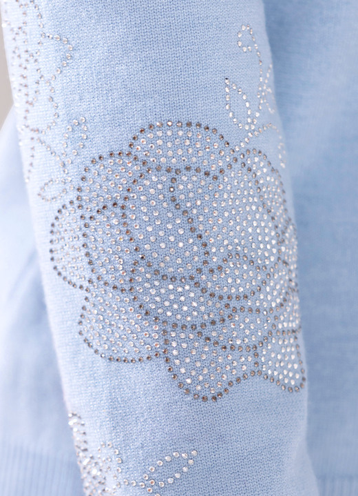 Pullover & Strickmode - Pullover in weicher Qualität, in Größe L(44/46) bis XXL(52/54), in Farbe BLEU MELIERT Ansicht 3