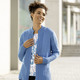 Basics - Strickjacke mit Zopfmuster, in Größe 036 bis 052, in Farbe AZURBLAU – Farbe AZURBLAU – Ansicht 2