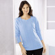 Basics - Pullover in sehr weicher Qualität – Farbe BLEU – Ansicht 2 Basics - Pullover in sehr weicher Qualität, in Größe 036 bis 052, in Farbe BLEU – Farbe BLEU – Ansicht 2