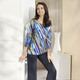 Klaus Modelle - Shirt mit Alloverdruck – Farbe BLAU-GRÜN-MULTICOLOR – Ansicht 4 Klaus Modelle - Shirt mit Alloverdruck, in Größe 036 bis 052, in Farbe BLAU-GRÜN-MULTICOLOR – Farbe BLAU-GRÜN-MULTICOLOR – Ansicht 4