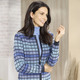 Strickjacken - Strickjacke mit grafischem Muster – Farbe BLEU-MARINE-MULTICOLOR – Ansicht 1 Strickjacken - Strickjacke mit grafischem Muster, in Größe 036 bis 052, in Farbe BLEU-MARINE-MULTICOLOR – Farbe BLEU-MARINE-MULTICOLOR – Ansicht 1