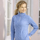 Basics - Pullover in flauschiger Qualität, in Größe 038 bis 054, in Farbe AZURBLAU MELIERT – Farbe AZURBLAU MELIERT – Ansicht 2