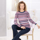 Langarm - Pullover in Garnmix, in Größe L(44/46) bis XXL(52/54), in Farbe KORALLE-MARINE-MULTICOLOR – Farbe KORALLE-MARINE-MULTICOLOR – Ansicht 5