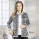 Strickjacken - Strickjacke mit Schurwolle – Farbe GRAU MELIERT-SCHWARZ-WEISS – Ansicht 1 Strickjacken - Strickjacke mit Schurwolle, in Größe 038 bis 054, in Farbe GRAU MELIERT-SCHWARZ-WEISS – Farbe GRAU MELIERT-SCHWARZ-WEISS – Ansicht 1
