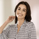 34-Arm - Shirt mit Glanzeffekt – Farbe SCHWARZ-WEISS – Ansicht 2 34-Arm - Shirt mit Glanzeffekt, in Größe 036 bis 052, in Farbe SCHWARZ-WEISS – Farbe SCHWARZ-WEISS – Ansicht 2