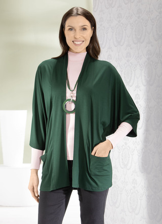 Shirtjacke in verschlussloser Form in 2 Farben