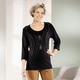 Shirts - Shirt mit kontrastfarbenen Zierplättchen – Farbe SCHWARZ – Ansicht 3 Shirts - Shirt mit kontrastfarbenen Zierplättchen, in Größe 038 bis 056, in Farbe SCHWARZ – Farbe SCHWARZ – Ansicht 3