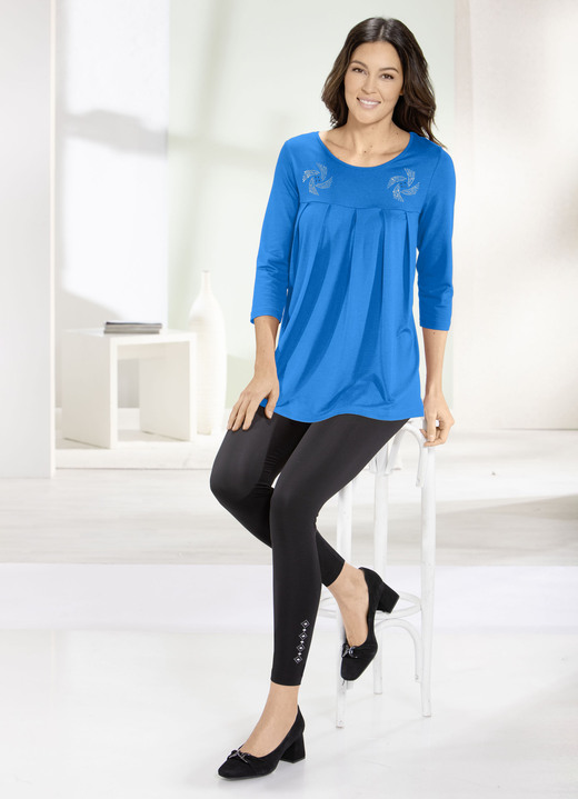 3/4-Arm - Longshirt mit Zierplättchen in 3 Farben Ansicht 2 3/4-Arm - Longshirt mit Zierplättchen in 3 Farben, in Größe 038 bis 056, in Farbe ROYALBLAU Ansicht 2