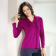 Shirts - Poloshirt mit kurzer Zierknopfleiste in 3 Farben – Farbe FUCHSIA – Ansicht 3 Shirts - Poloshirt mit kurzer Zierknopfleiste in 3 Farben, in Größe 036 bis 054, in Farbe SCHWARZ – Farbe FUCHSIA – Ansicht 3