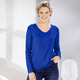 Langarm - Kombifreundliches Shirt in 3 Farben, in Größe L (44/46) bis XXL (52/54), in Farbe ROYALBLAU – Farbe ROYALBLAU – Ansicht 1