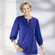 34-Arm - Shirt mit kurzer Knopfleiste in 2 Farben – Farbe ROYALBLAU – Ansicht 1 34-Arm - Shirt mit kurzer Knopfleiste in 2 Farben, in Größe 036 bis 048, in Farbe ROYALBLAU – Farbe ROYALBLAU – Ansicht 1