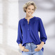 34-Arm - Shirt mit kurzer Knopfleiste in 2 Farben – Farbe ROYALBLAU – Ansicht 2 34-Arm - Shirt mit kurzer Knopfleiste in 2 Farben, in Größe 036 bis 048, in Farbe ROYALBLAU – Farbe ROYALBLAU – Ansicht 2