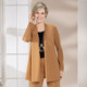 Shirtjacken - Shirtjacke in verschlussloser Form in 4 Farben, in Größe 038 bis 054, in Farbe CAMEL – Farbe CAMEL – Ansicht 1
