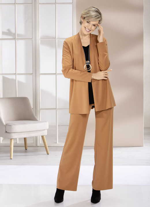 Shirtjacken - Shirtjacke in verschlussloser Form in 4 Farben, in Größe 038 bis 054, in Farbe SCHWARZ Ansicht 6