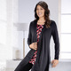 Langarm - Longshirt in 2-in-1 Optik – Farbe SCHWARZ-ROT-ECRU – Ansicht 1 Langarm - Longshirt in 2-in-1 Optik, in Größe 038 bis 048, in Farbe SCHWARZ-ROT-ECRU – Farbe SCHWARZ-ROT-ECRU – Ansicht 1