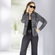 Blusen - Flauschige Blusenjacke – Farbe SCHWARZ-ECRU – Ansicht 3 Blusen - Flauschige Blusenjacke, in Größe 036 bis 052, in Farbe SCHWARZ-ECRU – Farbe SCHWARZ-ECRU – Ansicht 3