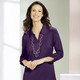 Tuniken - Shirt-Tunika mit krempelbaren Ärmeln – Farbe AUBERGINE – Ansicht 1 Tuniken - Shirt-Tunika mit krempelbaren Ärmeln, in Größe 036 bis 054, in Farbe AUBERGINE – Farbe AUBERGINE – Ansicht 1