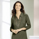 Tuniken - Shirt-Tunika mit krempelbaren Ärmeln – Farbe OLIV – Ansicht 1 Tuniken - Shirt-Tunika mit krempelbaren Ärmeln, in Größe 036 bis 054, in Farbe AUBERGINE – Farbe OLIV – Ansicht 1